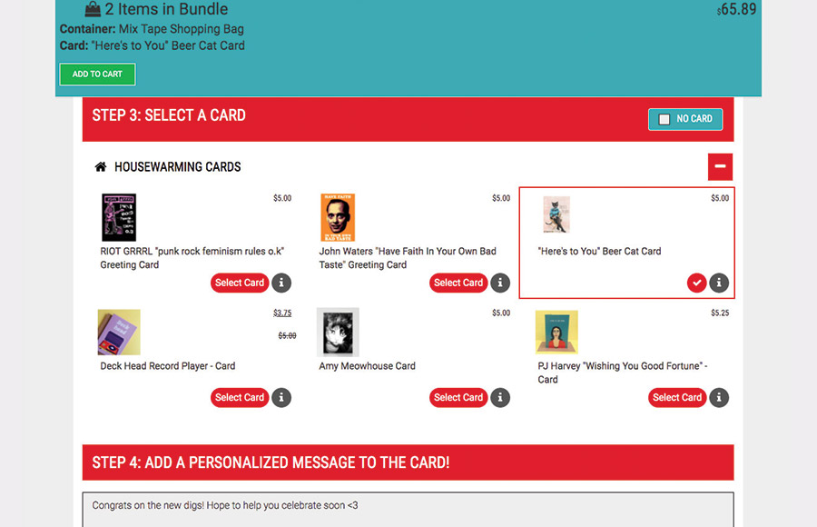 Remixed Gifts Website: Build Your Own Gift Mix - step 3