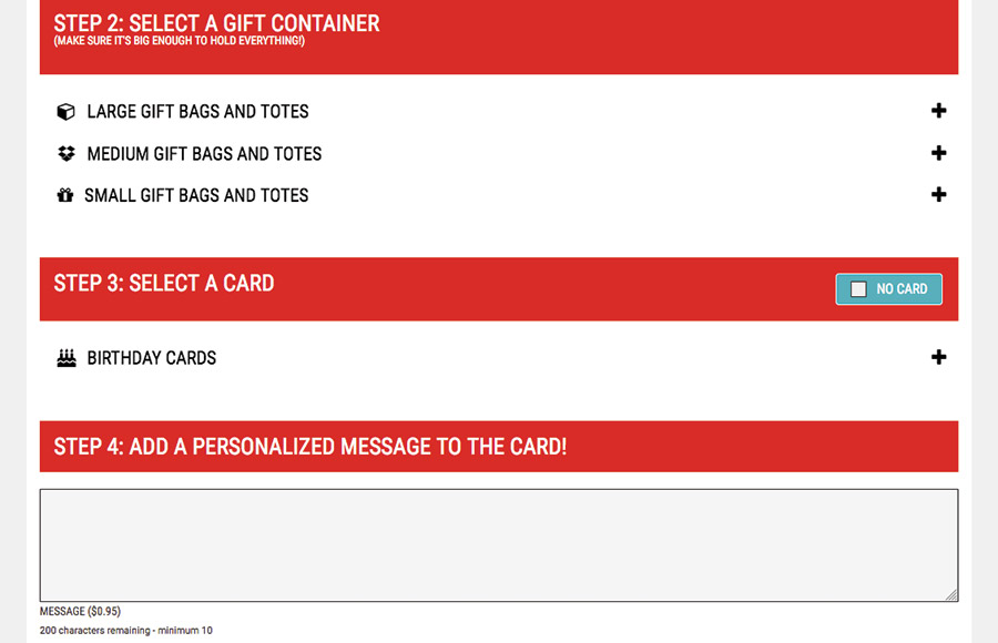 Remixed Gifts Website: Build Your Own Gift Mix - step 2